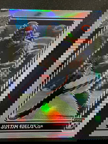 2021 Donruss Optic Justin Fields Rated Rookie RC SILVER HOLO #204!! 