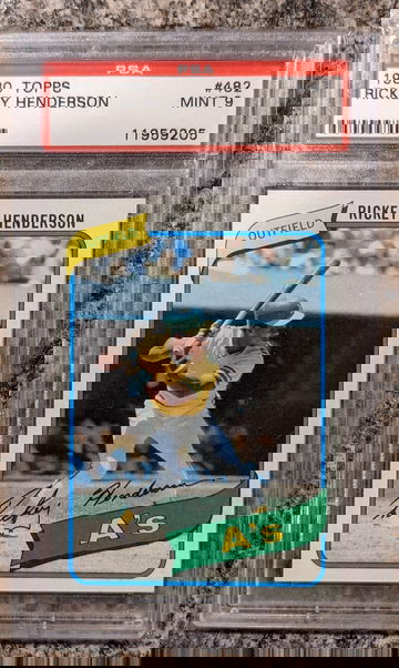 1980 Topps Rickey Henderson Rookie PSA 9 Centered