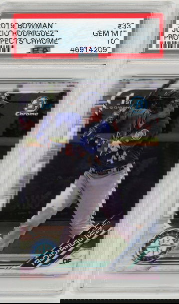 2019 Bowman Julio Rodriguez Prospects Chrome #33 PSA 10