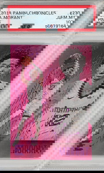 2019 Chronicles Essentials 230 Ja Morant Pink PSA 10 Rookie RC