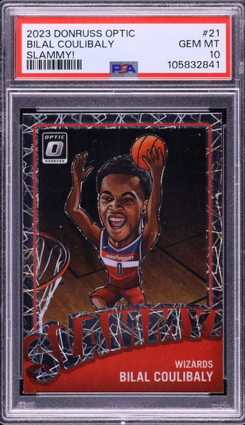 BILAL COULIBALY 2023-24 Panini Donruss Optic #21 SLAMMY! PSA 10 SSP Case Hit RC