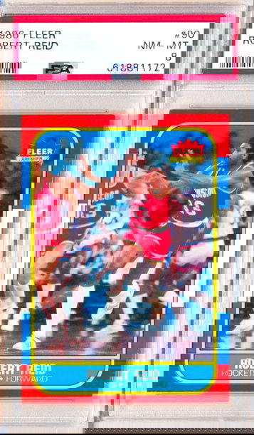 1986 Fleer #90 Robert Reid PSA 8