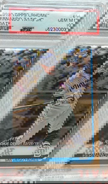 2019 Topps Chrome Update Fernando Tatis Jr. Rookie Debut PSA 10