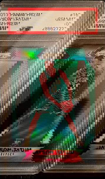 2017-18 Panini Prizm Green Prizm #16 Jayson Tatum Rookie RC PSA 10 GEM MINT 