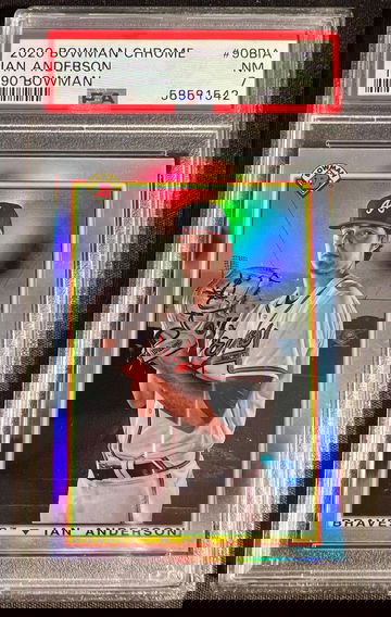 2020 BOWMAN CHROME IAN ANDERSON 1990 BOWMAN REFRACTOR PARALLEL #90BIA - PSA 7 NEAR MINT
