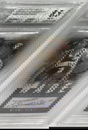 2003-04 Topps Pristine Dwyane Wade Rookie Auto BGS 8.5 Auto 10 POP 5