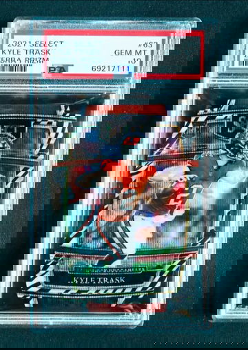 2021 Panini Select - Kyle Trask - Rookie Concourse Level Zebra Prizm Case Hit PSA 10