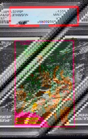 1981 Topps Super Action Magic Johnson #109 West PSA 9 Mint