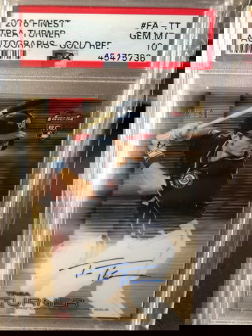 2016 finest gold refractor auto Trea Turner 