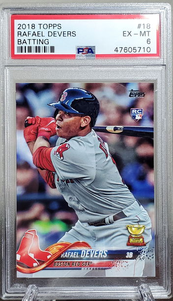 Rafael Devers 2018 Topps RC Rookie PSA 6