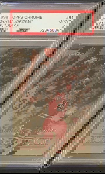 1998 Michael Jordan Topps Chrome Back 2 Back PSA 9 Mint