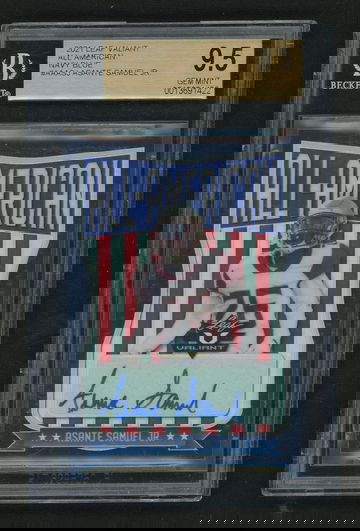 2021 Leaf Valiant AA-ASJ Asante Samuel Jr. All-American Navy /35 BGS 9.5 Gem Mint Auto