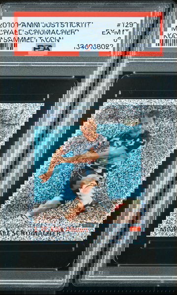 2010 Panini Koln Sammelt Sticker Michael Schumacher F1 Soccer PSA 6