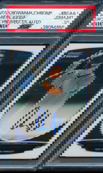 PSA 10 Aaron Judge Auto 2013 Bowman Chrome Draft Pick Autographs #AJ Autograph 