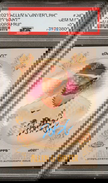 2021 TOPPS ALLEN & GINTER CHROME JOEY BART AUTOGRAPHS PSA 10