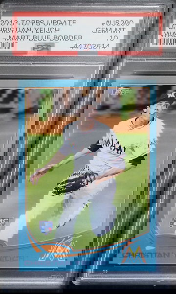 PSA 10 - 2013 TOPPS UPDATE CHRISTIAN YELICH #US290 WAL-MART BLUE