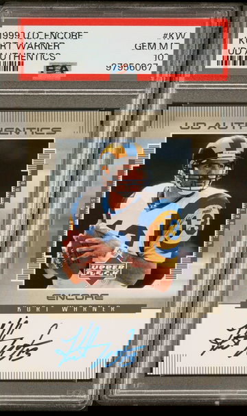 1999 Upper Deck Encore Kurt Warner #KW Auto PSA 10