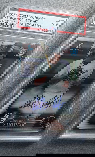 2016 Bowman Chrome Auto Fernando Tatis Jr psa 9 mint