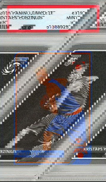 Kristaps Porzingis 2015-16 Panini Complete #319 PSA 9 Mint Rookie RC! 8925