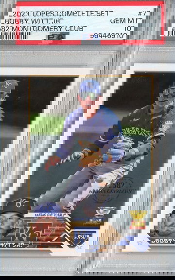 2023 Topps Factory Set 582 Montgomery Club #7 Bobby Witt Jr. PSA 10