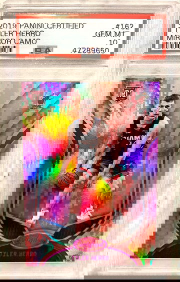 2019 Tyler Herro /25 Panini Certified Rookie Mirror Camo /25 PSA 10 POP 3