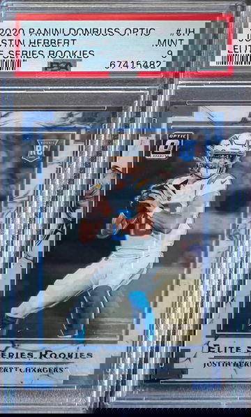 2020 Panini Donruss Optic Justin Herbert #JH Rookie Insert PSA 9