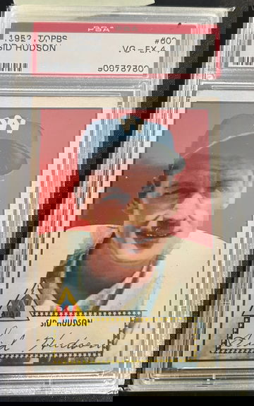 1952 Topps Sid Hudson Red back PSA 4