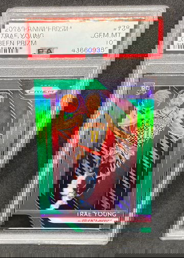 2018 panini prizm Trae Young green psa 10