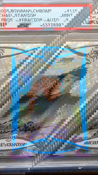 Mike Stanton xfractor auto psa 9