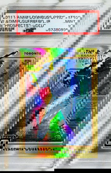 2017 OPTIC PROSPECTS GOLD REFRACTOR * VLADIMIR GUERRERO Jr RC /10 * PSA 10 POP 1