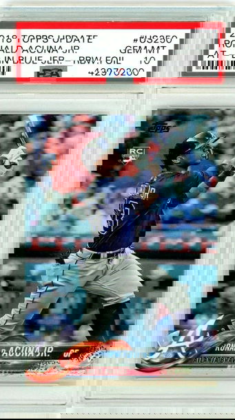 RONALD ACUNA 2018 Topps Update RAINBOW FOIL Rookie Card RC PSA 10 Gem Mint #250