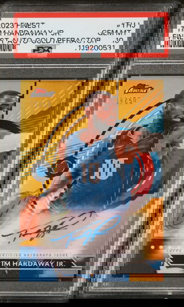2023 Finest #THJ Tim Hardaway Jr. Finest Auto-Gold Refractor /50 Auto PSA 10