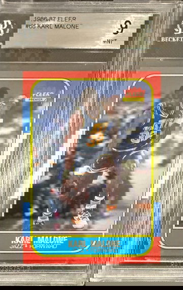 1986-87 1986 Fleer #68 Karl Malone Rookie BGS 9