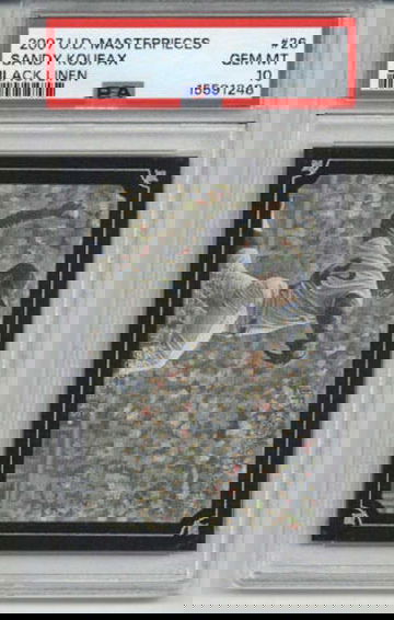 2007 UPPER DECK MASTERPIECES BLACK LINEN #26 SANDY KOUFAX DODGERS PSA 10