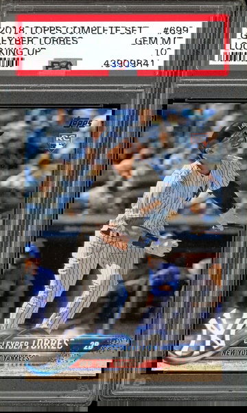 GLEYBER TORRES PSA 10 RC 2018 TOPPS COMPLETE SET LOOKING UP #69