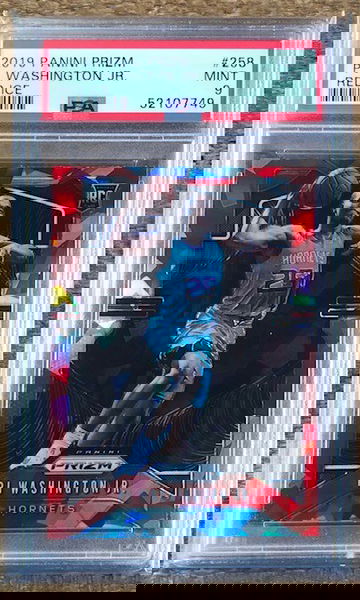 2019 Panini Prizm PJ Washington Red Ice PSA 9 Mint #258