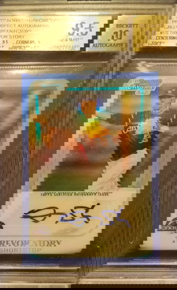 2011 Bowman Chrome Trevor Story blue refractor auto 