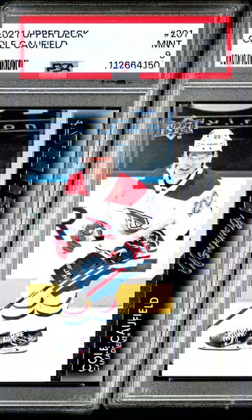 2021 Upper Deck Series 1 Young Guns Cole Caufield #201 RC PSA 9