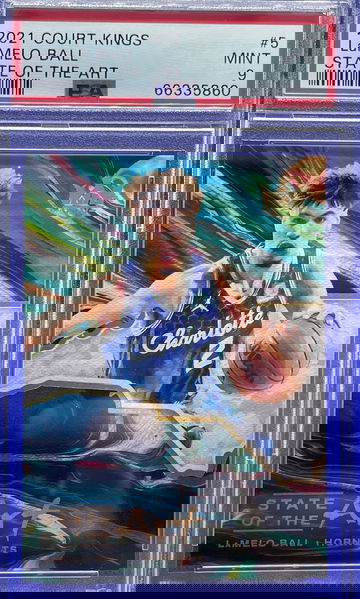 2021-22 Panini Court Kings LaMelo Ball State Of The Art Case Hit SSP Hornets PSA 9 Mint