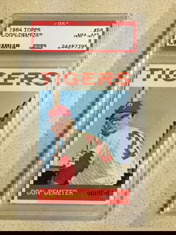 1964 Topps #58 Don Demeter PSA 8 NM-MT TIGERS