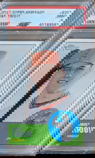 2012 Topps Heritage Mike Trout PSA 9