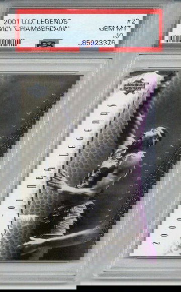 2001 UPPER DECK LEGENDS #2 WILT CHAMBERLAIN CARD LOS ANGELES LAKERS PSA 10