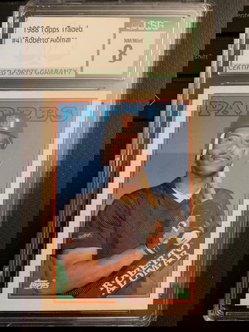 1988 Topps Traded Roberto Alomar HOF Rookie Card CSG 8 NM/Mint