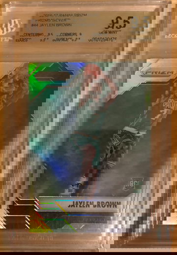 2016-17 Panini Prizm #44 Jaylen Brown Silver Prizm Rookie RC BGS 9.5 Gem Mint Celtics