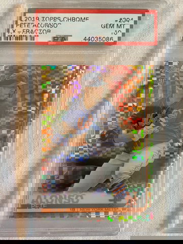2019 Topps Chrome Pete Alonso Xfractor RC PSA 10