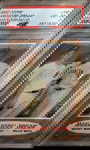 1962 Topps Manager's Dream Mickey Mantle / Willie Mays PSA 4