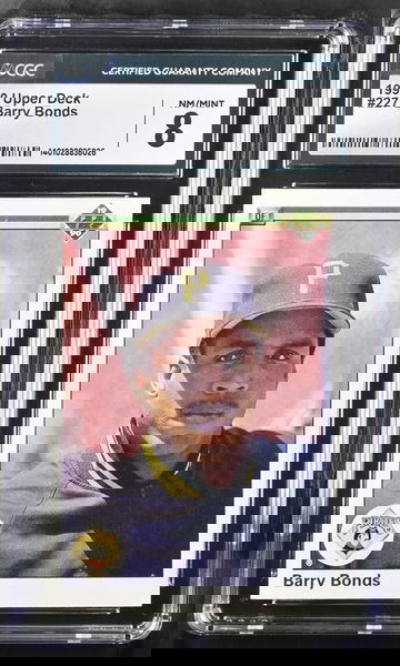 1990 UPPER DECK #227 BARRY BONDS PIRATES CGC 8