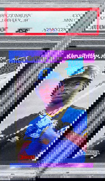 1989 Donruss #33 Ken Griffey Jr. Rated Rookie RC PSA 9 MINT