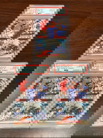 (3) 2018 Topps Update Ronald Acuna Jr. PSA 10