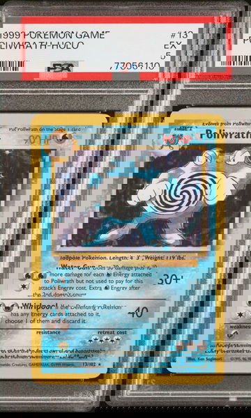 1999 Pokemon Base Set Holo Poliwrath #13 PSA 5